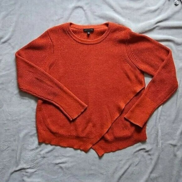 Banana Republic Wool Blend Pumpkin/Rust Orange Lagenlook Sweater size XL EUC - Picture 1 of 9